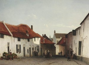 Daily activities in a village street